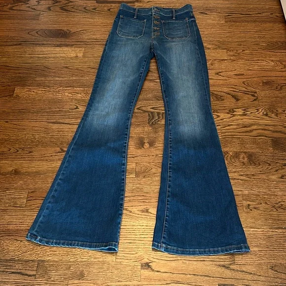 BLACK ORCHID slimming super flares - 70s inspired - Picture 2 of 8